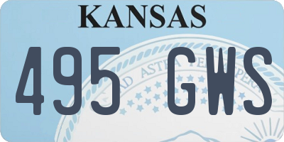 KS license plate 495GWS