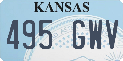 KS license plate 495GWV
