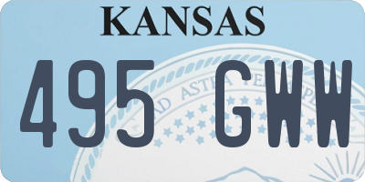 KS license plate 495GWW