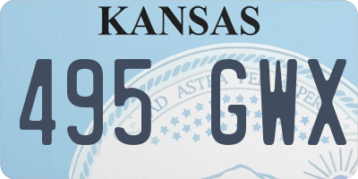 KS license plate 495GWX