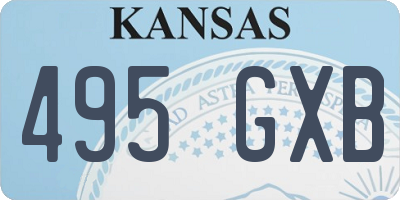 KS license plate 495GXB