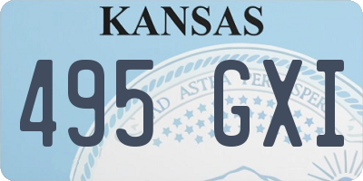 KS license plate 495GXI