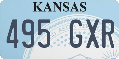 KS license plate 495GXR