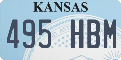 KS license plate 495HBM