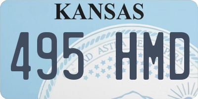 KS license plate 495HMD