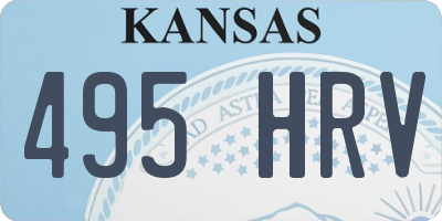 KS license plate 495HRV