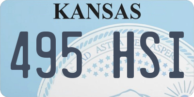 KS license plate 495HSI