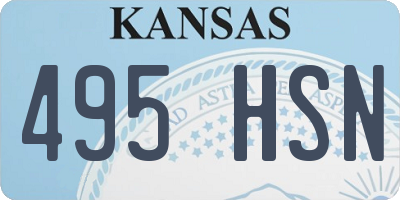KS license plate 495HSN