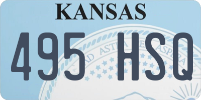 KS license plate 495HSQ