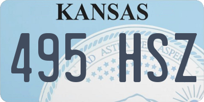 KS license plate 495HSZ