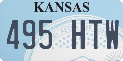 KS license plate 495HTW