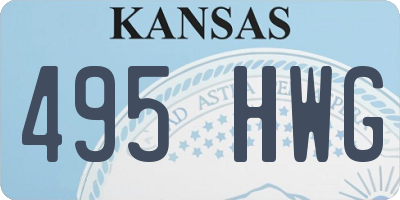 KS license plate 495HWG