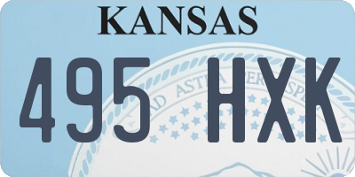 KS license plate 495HXK