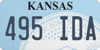 KS license plate 495IDA