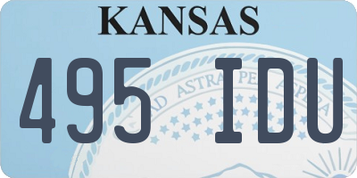 KS license plate 495IDU
