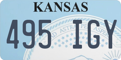 KS license plate 495IGY