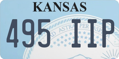 KS license plate 495IIP