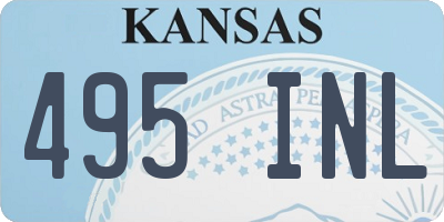 KS license plate 495INL