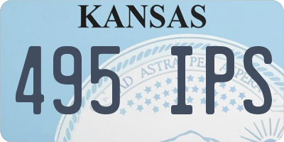 KS license plate 495IPS