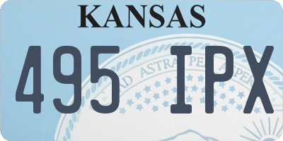 KS license plate 495IPX