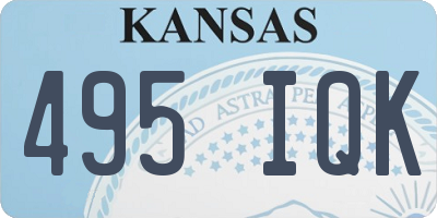 KS license plate 495IQK