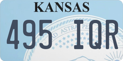 KS license plate 495IQR