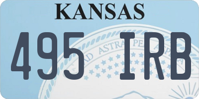 KS license plate 495IRB