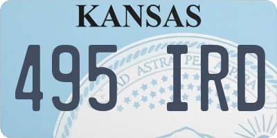 KS license plate 495IRD