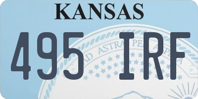 KS license plate 495IRF