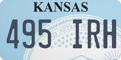 KS license plate 495IRH