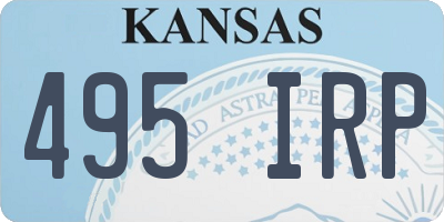 KS license plate 495IRP