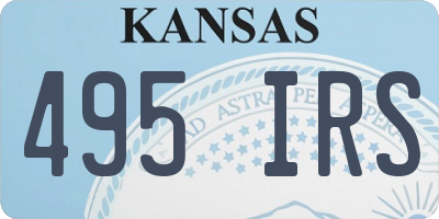 KS license plate 495IRS