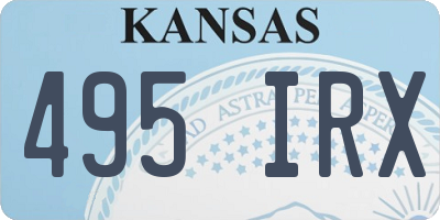 KS license plate 495IRX