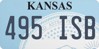 KS license plate 495ISB
