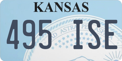 KS license plate 495ISE