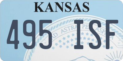 KS license plate 495ISF