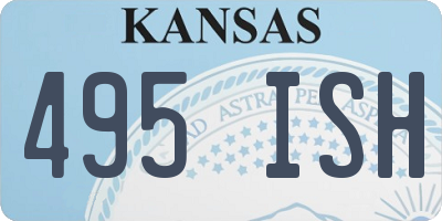 KS license plate 495ISH