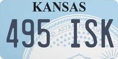 KS license plate 495ISK