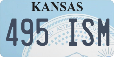 KS license plate 495ISM