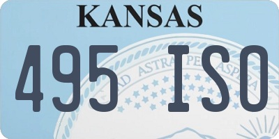 KS license plate 495ISO