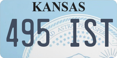 KS license plate 495IST