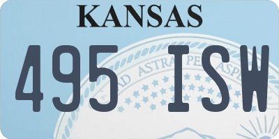 KS license plate 495ISW