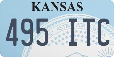 KS license plate 495ITC