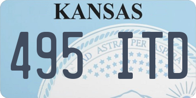 KS license plate 495ITD