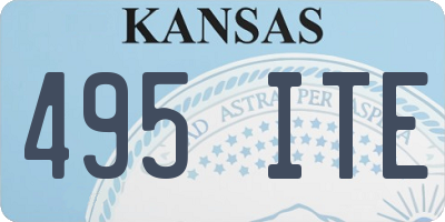KS license plate 495ITE