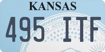 KS license plate 495ITF