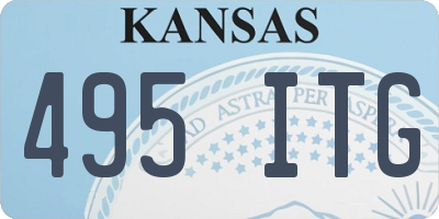 KS license plate 495ITG