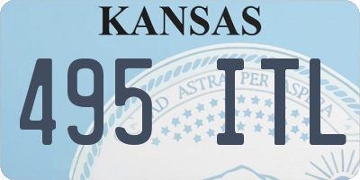 KS license plate 495ITL