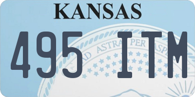 KS license plate 495ITM