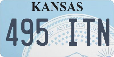 KS license plate 495ITN